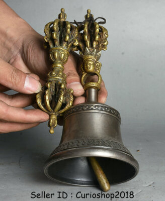 オールドチベット仏教 銅製 金工細工仏陀鈴 Dorje Vajra Bell オールドチベット仏教 銅製 金工細工仏陀鈴 Dorje Vajra Bell
