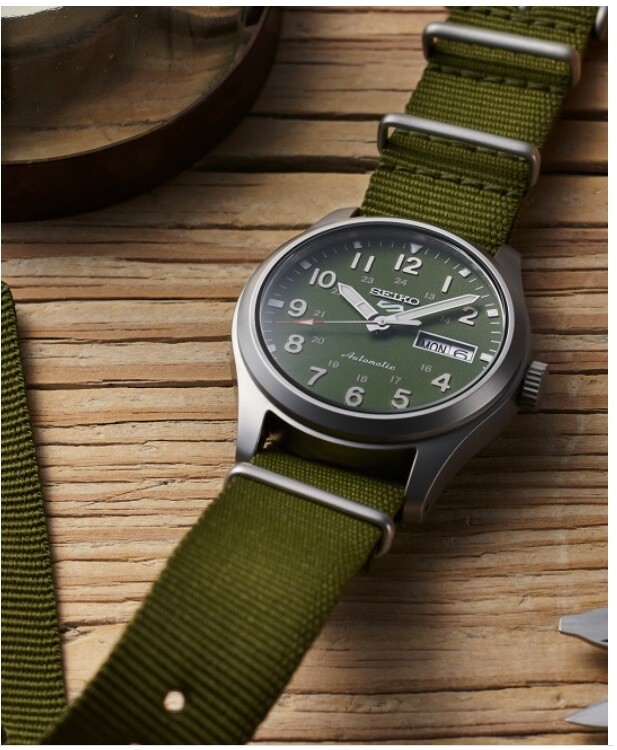 Pre-owned Seiko 5 Sports Srpg33 Inspired By Vintage Field Military Style Srpg33-new