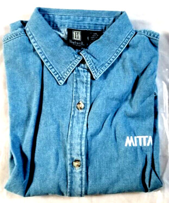 NWT Hartwell Original Mittal Steel Sz 3XL Blue Long Sleeve Buttonup Shirt