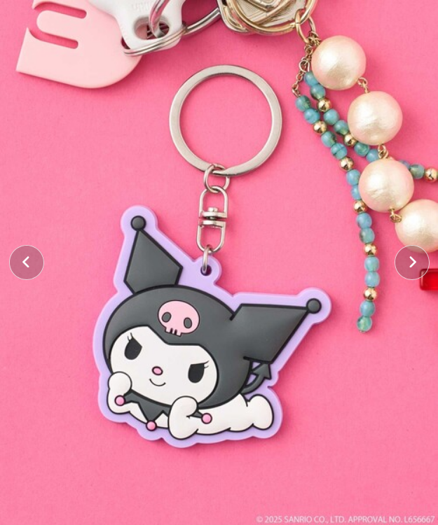 Sanrio Characters Kuromi Rubber Keychain 2025 Spring/Summer