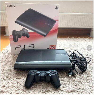Sony PlayStation 3 PS3 500GB CECH-4000C Black Slim Console NTSC 