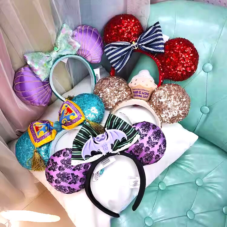 Loungefly Disney Parks Mickey Magical Bow Minnie Mouse Ears Bow Sequins Headband