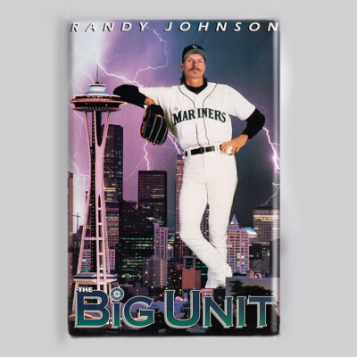 RANDY JOHNSON / THE BIG UNIT - 2''x3'' POSTER FRIDGE MAGNET (seattle mariners mlb)