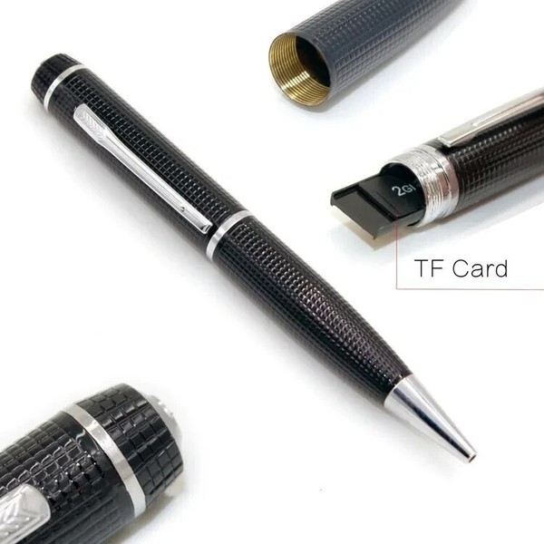 Disassembled pen with hidden TF memory card.