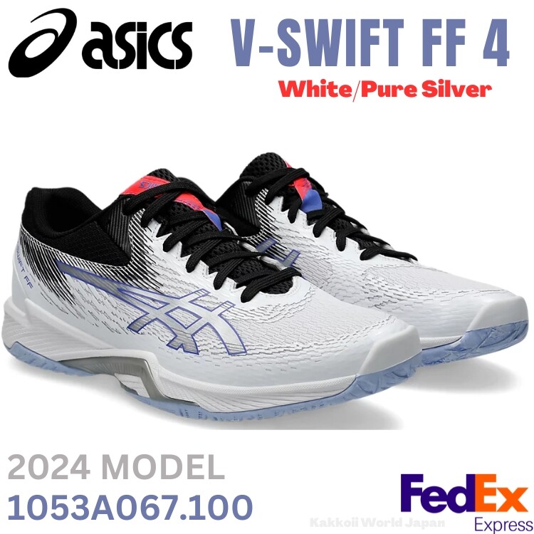 Asics Volleyball Shoes V-SWIFT FF 4 White/ Pure Silver