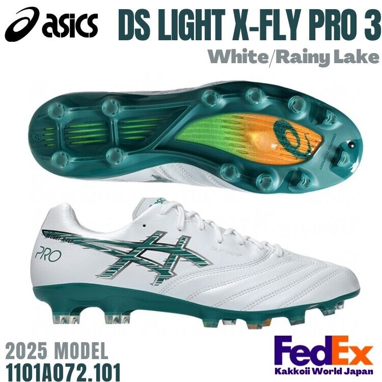ASICS DS LIGHT X-FLY PRO 3 26.5㎝ ASICS Soccer Cleats DS LIGHT X-FLY PRO 3 White/Rainy Lake