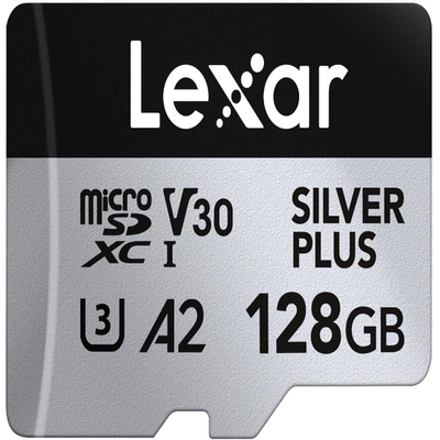 Lexar Silver Plus Micro SD 128GB UHS-I V30 U3 Klasse 10