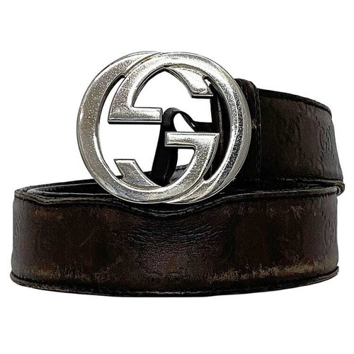 【希少　激レア】GUCCI ダブルホース　ヴィンテージベルト　茶 GUCCI グッチ オールドグッチ GG柄 ダブルG ベルト P27812V