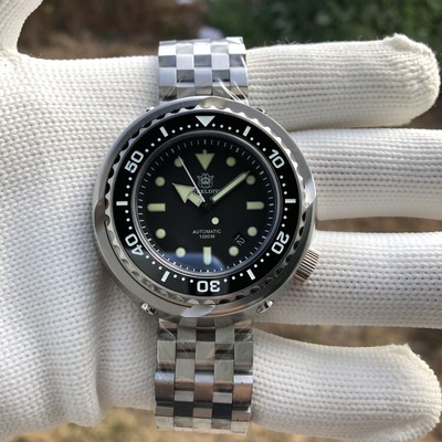 Pre-owned Steeldive Men Automatic Watch 1000m Waterproof Dive Watches Luminous Big Tuna