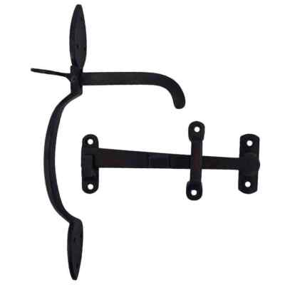 Colonial Style Gate Thumb Latch Set in Solid Brass