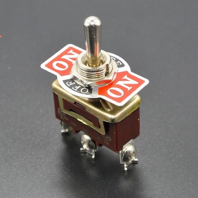 2x ON-OFF-ON 3-Pin Position Spring Return Momentary Metal Toggle Switch 15A 250V