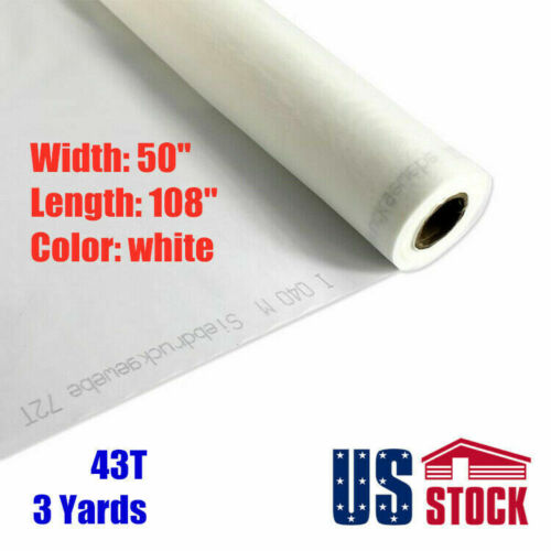 USA Stock 3 Yards Silk Screen Printing Mesh Fabric 110 43T / 110 - 108" L