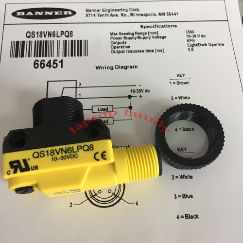 1pc New Banner Photoelectric Switch Sensor Qs18vn6lpq8