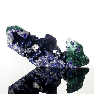 1.5'' Mirror AZURITE Terminated Dazzling Crystals +Malachite Milpillas for sale
