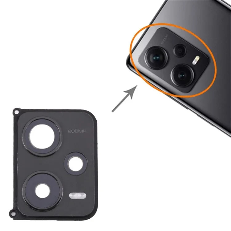 Vitre + Cadre Pour Caméra Arrière Xiaomi Redmi Note 12 Pro Plus 5G - Remplacez Facilement La Lentille Cassée ! - 7