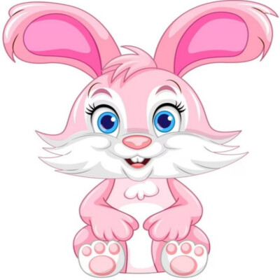 30 Custom Little Pink Bunny Rabbit Personalized Address Labels