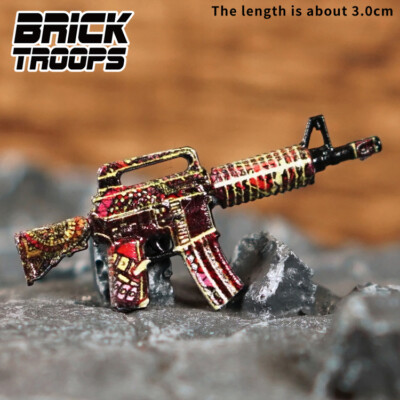 Custom M4 Rifle Variants for Minifigures -Pick Color!-  NEW Brick Troops Leyile