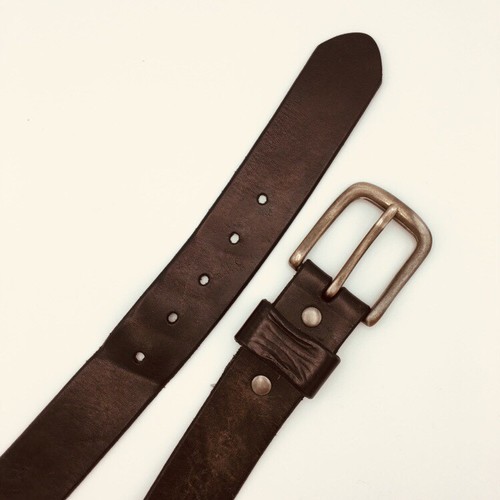 Black Leather Belt Worn Soft 43.5” Long