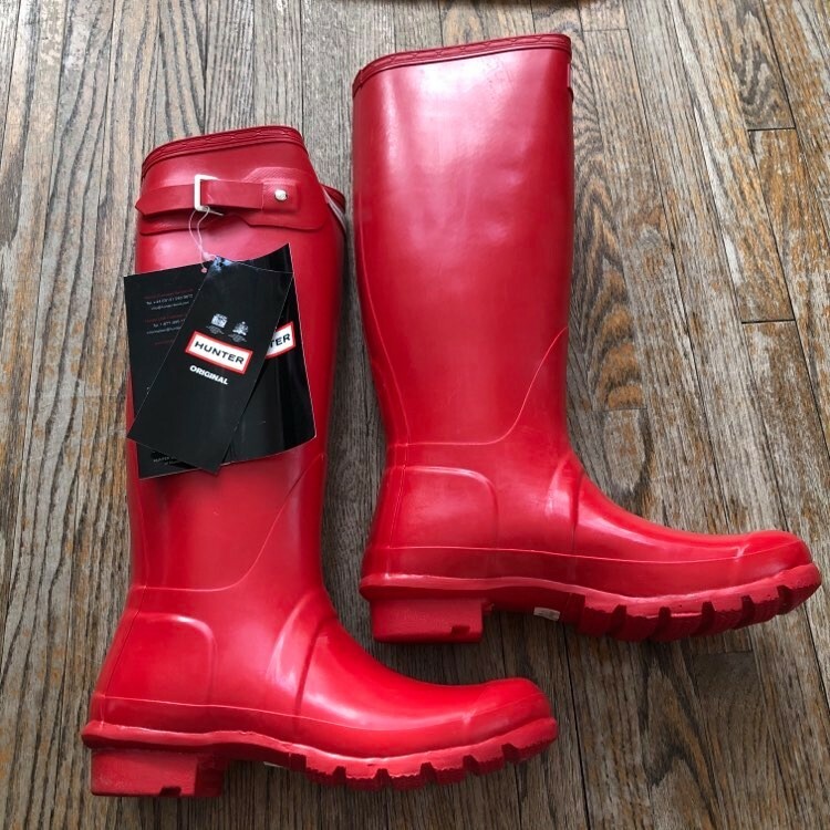靴 Hunter brand rain boots EU38 Hunter Red Rain Boots - Size EU 38 US 7 UK 5 - New With Tags
