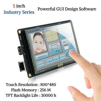 5 inch HMI TFT LCD Touch Screen Display GUI Software for Arduino Uno R4