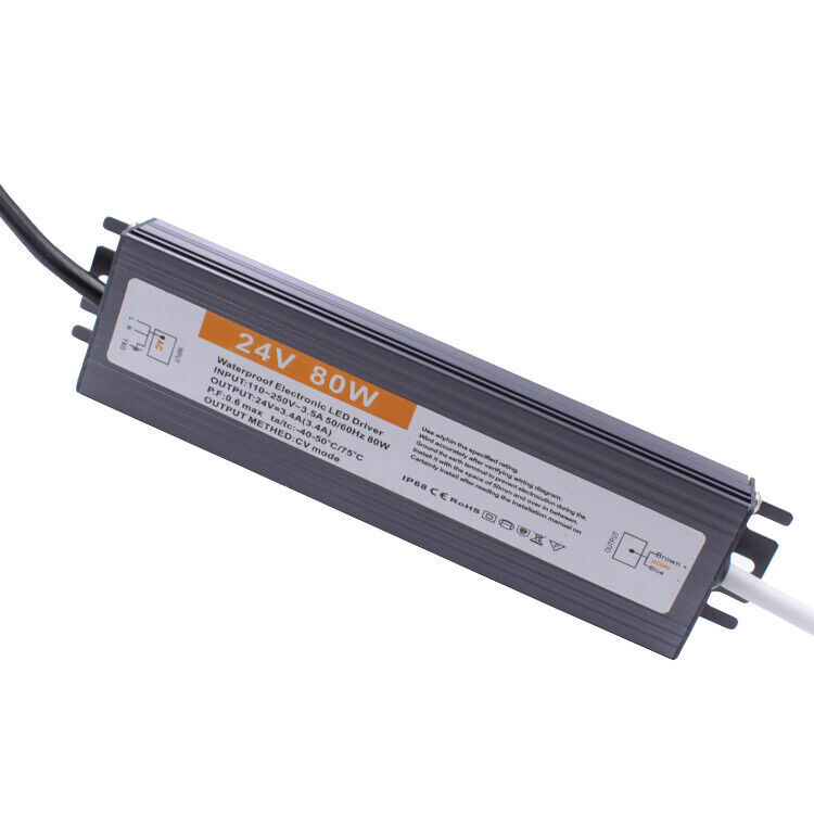 Waterproof IP68 Power Adapter Supply AC 110V to DC 12V 24V LED Light Transformer