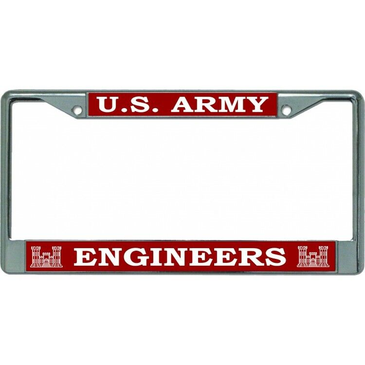 U.S. Army Engineers Chrome License Plate Frame