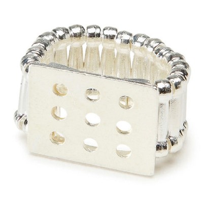 Darice Silver Plate Stretch Ring Base DIY Cha Cha Ring Base