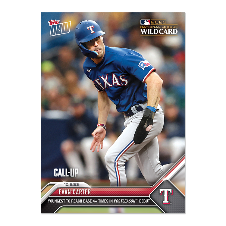TOPPS 以外　 EVAN CARTER EVAN CARTER XRC 2023 TOPPS NOW #958 TEXAS RANGERS 🔥 (AL WILD CARD