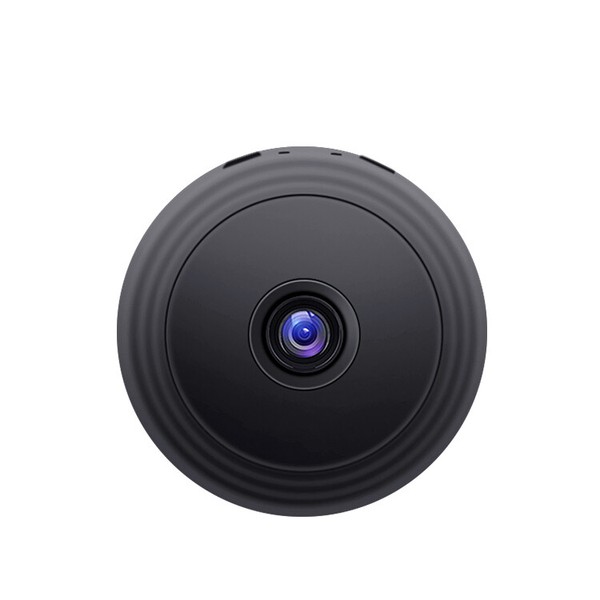 Compact black 360-degree camera device