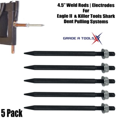Dent Pulling Rod | Electrode 4.5'' 5 Pack - Eagle II & Killer Tools Shark