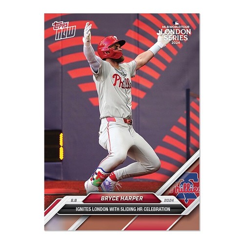 TOPPS MLBカード STADIUM CLUB BRYCE HARPER PHILLIES 25/25 #BT-10 送料無料 中古 IT2 2024 Topps Now #277 Bryce Harper Phillies Ignites London