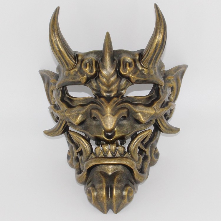 Japanese Prajna Hannya Mask Noh Kabuki Devil Demon Oni Samurai Helmet Wall Decor