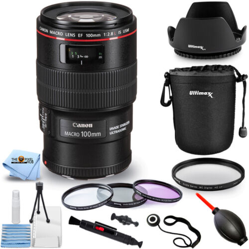 Canon EF 100mm f/2.8L Macro IS USM Lens + Filter Kit + Lens Canon EF 100mm f/2.8L Macro IS USM Lens + Filter Kit + Lens