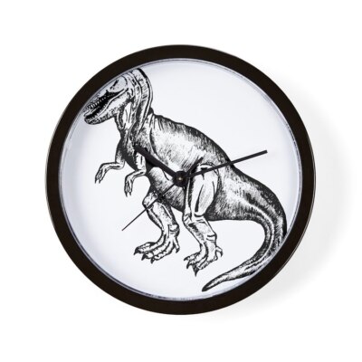 CafePress T Rex Unique Decorative 10'' Wall Clock (1174900904)