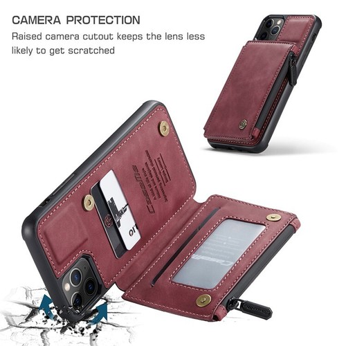 Rswsp Leather Wallet Card Case Magnet Flip Zip Cover For iPhone 13/Pro/Pro Max