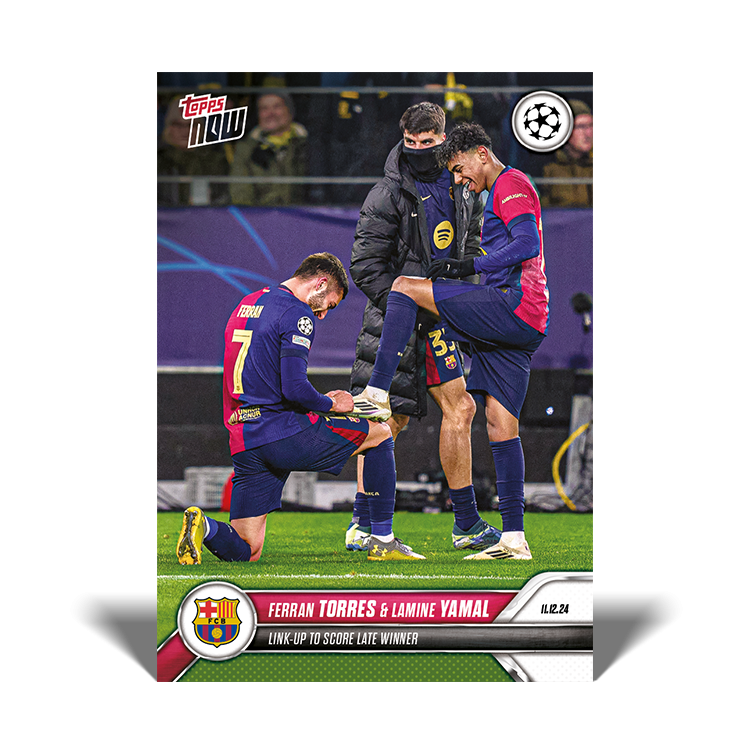 激安！特価品 Ferran Torres & Lamine Yamal - Link-up - 24/25 UCL Topps NOW スポーツ選手