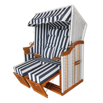 Strandkorb  Baltic Sea Model, Blue-White Striped