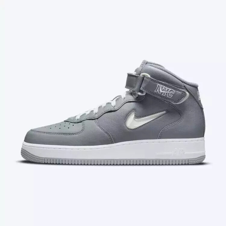 Nike Air Force 1 MID QS Jewel NYC Cool Grey Sneakers DH5622-001 Mens Size 15