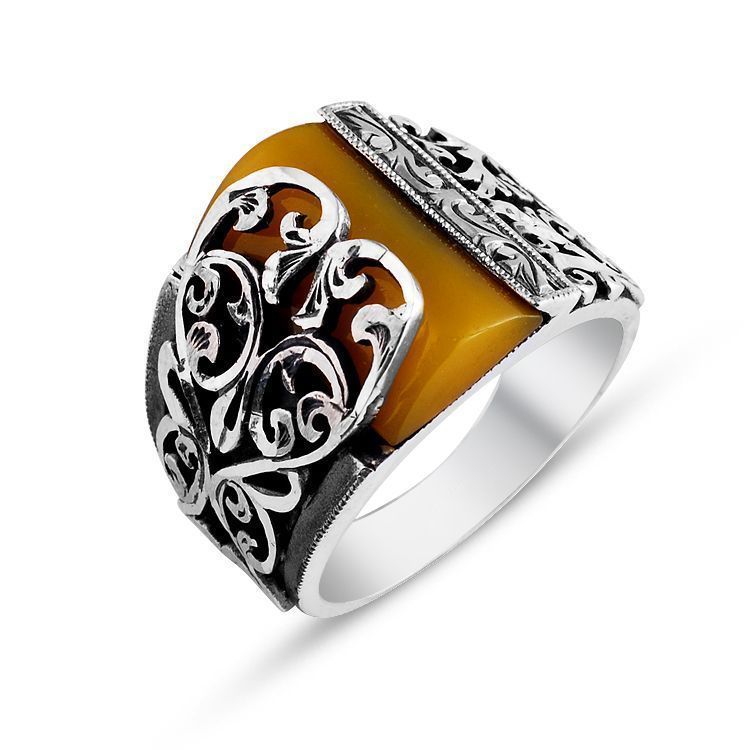 Anillos de ámbar para hombre