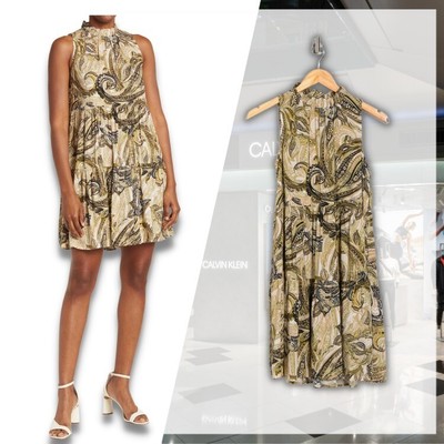 

Платье с рюшами без рукавов Calvin Klein, Ovl Caper Multi,  лет