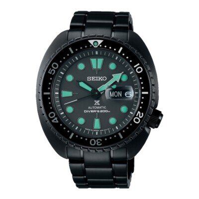 Pre-owned Seiko Prospex The Black Series Night Vision Sbdy127 Black Men's Watch In Box