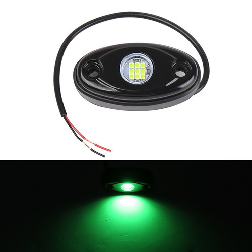 Green 24 Pods LED Rock Lights For Jeep Offroad Boat Truck UTV ATV Underbody Lamp