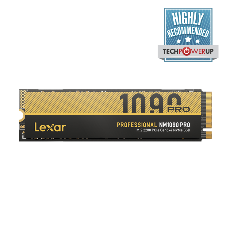 Lexar NM1090 Pro 2TB Internal M.2 SSD PCIe G5x4, up to 14000MB/s R, 13000MB/s W