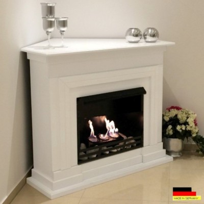 Ethanol Gel Fireplace Corner Fireplace Stove Saturn Deluxe White