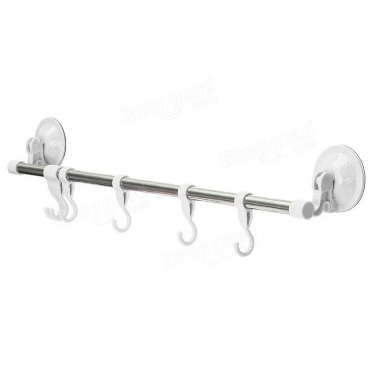 Appendi Abiti Asciugamano Attacco a Ventose 7 Ganci Bagno Cucina Casa 40cm moc