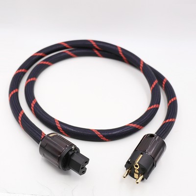 OCC Copper HIFI Audio Power Cable Cord EU Schuko plug 0.5m/1m/1.5m/2m/3m
