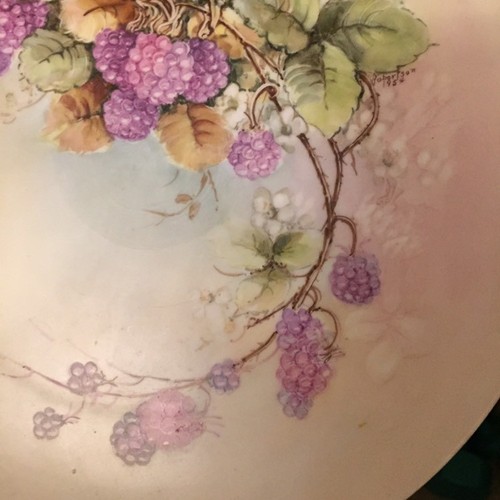 Limoge Purple Berry. Raspberries? Black Berries? Marked Display Plate