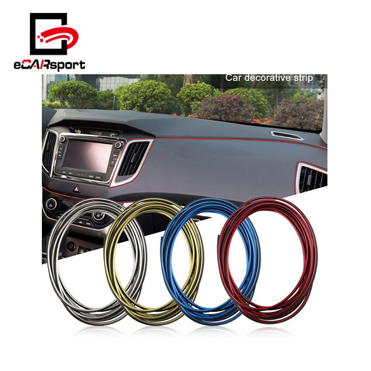 Details About Diy Universal Car Interior Exterior 5m Decoration Moulding Trim Strip Line