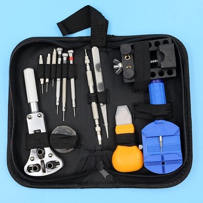 13pcs Watch Repair Tool Kit Set Case Opener Link Spring Bar Remover Tweezer (Best Spring Bar Tool)