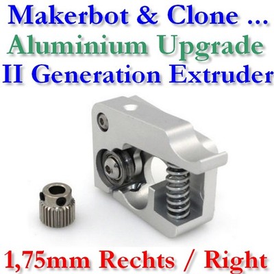 3D Drucker Extruder Upgrade Umbau Aluminium Makerbot Wanhao CTC Flashforge R